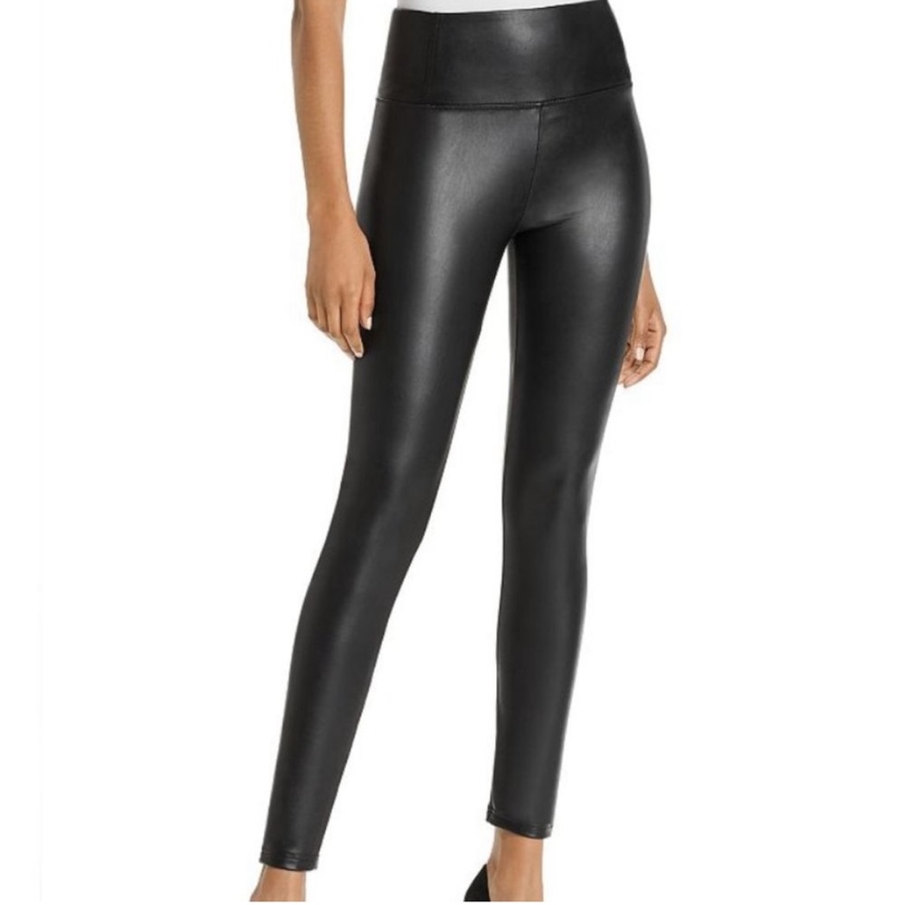 SOLD Bagatelle Faux Leather Leggings Women’s XS Full Length Black Vegan - Picture 2 of 15